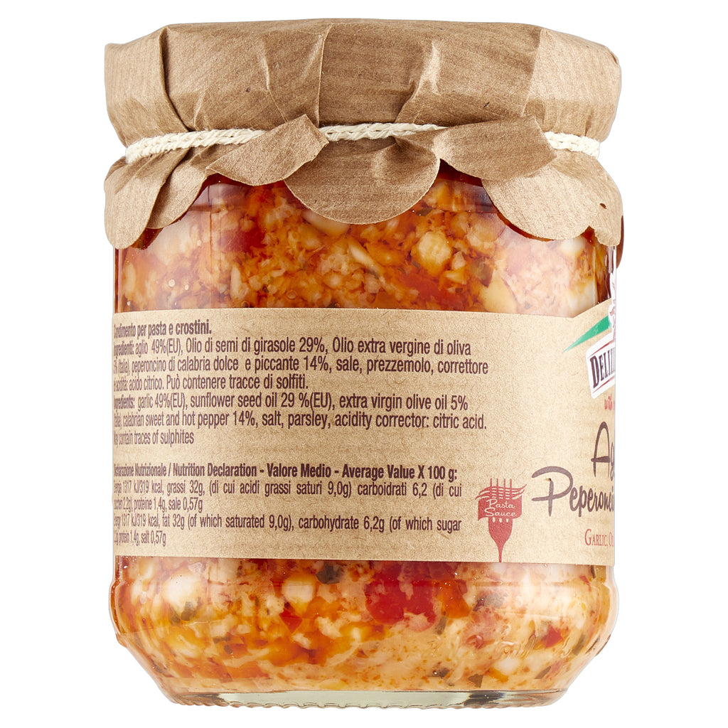 Knoblauch, Öl und kalabrischer Chili